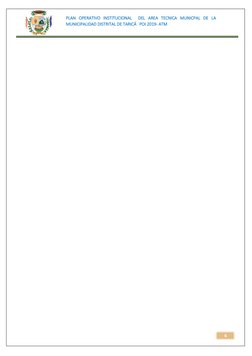 6 
PLAN OPERATIVO INSTITUCIONAL  DEL AREA TECNICA MUNICPAL DE LA 
MUNICIPALIDAD DISTRITAL DE TARICÁ   POI 2019- ATM 
 
  
 
