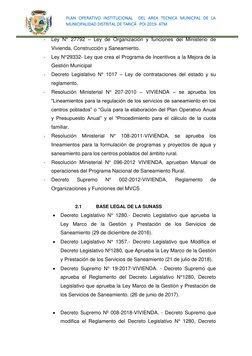 PLAN OPERATIVO INSTITUCIONAL  DEL AREA TECNICA MUNICPAL DE LA 
MUNICIPALIDAD DISTRITAL DE TARICÁ   POI 2019- ATM 
 
 
- 
Ley