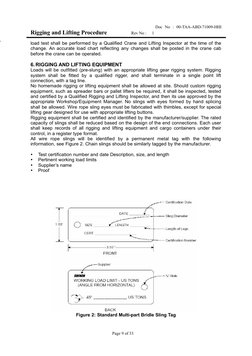 Doc No : 00-TAA-ABD-71009-HHI
Rigging and Lifting Procedure Rev No : 1
load test shall be performed by