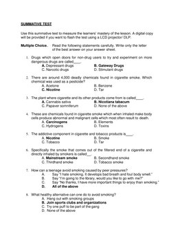 tobacco quiz questions and answers Hot Potato Tobacco- - Question # 5.