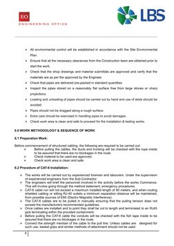 Method Statement for Structured Cabling | PDF | Personal Protective ...