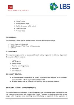 Method Statement for Structured Cabling | PDF | Personal Protective ...