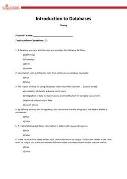 Database Exam Questions and Answers | PDF | Databases | Relational Database