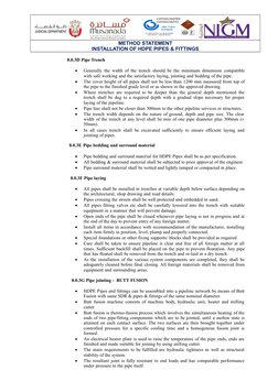 HDPE Pipe Installation Method Statement | PDF | Pipe (Fluid Conveyance ...