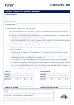 Flisp FLISP Housing Subsidy Application Form | PDF | Notary Public | Marriage