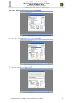 Universidade Federal de Ouro Preto - UFOP 
Departamento de Engenharia de Controle e Automação e  
Técnicas Fundamentais - D