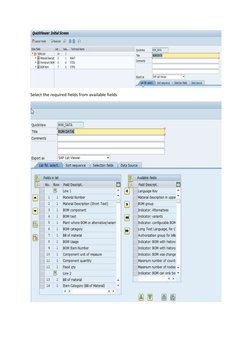 SAP BOM Report Query Procedure | PDF