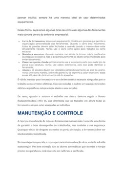 Segurança no Uso de Ferramentas Manuais | PDF | Martelo | Faca