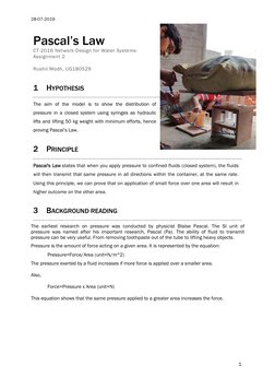 Syringes Pascal Law.pdf Pascal's Law Demonstrated with Syringes | PDF | Hydraulics | Pressure