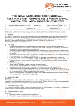 www.australianpipelinevalve.com.au
70-78 Stanbel Road Salisbury Plain, South Australia 5109  
Telephone +61 (0)8 8285 0033  F