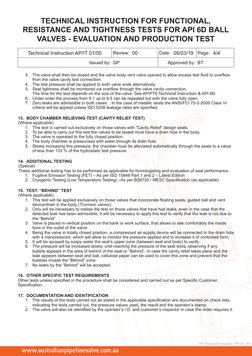 www.australianpipelinevalve.com.au
Technical Instruction AP/IT 01/00
Review: 00
Date: 05/03/19
Page: 4/4
Issued by: GP
Approv