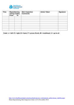 Daily Repositioning Chart.pdf Daily Repositioning & Skin Inspection Chart | PDF