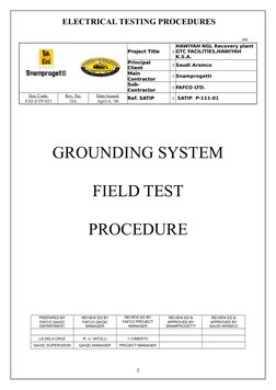 Grounding Array Testing Form Grounding System Testing Procedure | PDF | Technology & Engineering