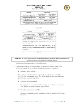 UNIVERSIDAD TECNICA DE AMBATO 
INGENIERIA CIVIL 
Estructuras Metálicas 
M a y r a  A s e s  –  P a u l  R o m e r o