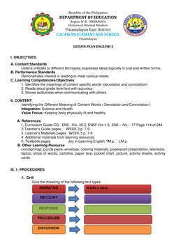 Grade 5 Denotation and Connotation Lesson | PDF | Self-Improvement