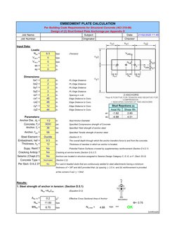 Embedment Plate Design Calculations | PDF | Classical Mechanics | Chemistry