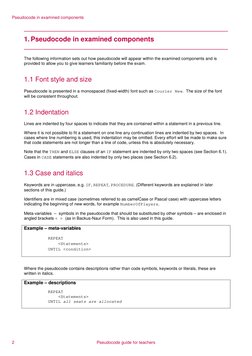 Pseudocode in examined components 
 
1. Pseudocode in examined components 
 
 
The following information sets out how pseudoc