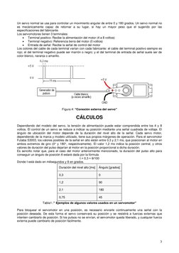 3 
Un servo normal se usa para controlar un movimiento angular de entre 0 y 180 grados. Un servo normal no 
es mecánicame