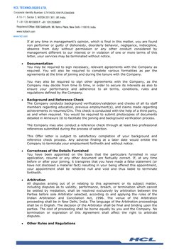 If at any time in management’s opinion, which is final in this matter, you are found 
non performer or guilty of dishonesty,