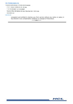 competent and entitled to dismiss you from service without any notice or salary in 
lieu thereof or any compensation whatever