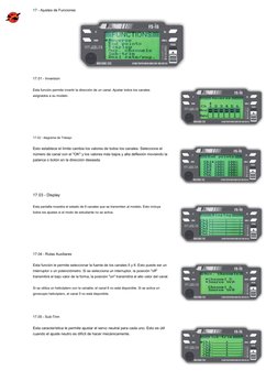 17 - Ajustes de Funciones 
17.01 - Inversion 
Esta función permite invertir la dirección de un canal. Ajustar todos los canal