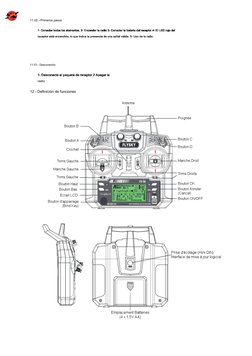 11.02 - Primeros pasos 
1- Conectar todos los elementos. 2- Encender la radio 3- Conectar la batería del receptor 4- El LED