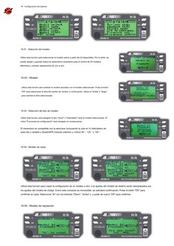 16 - Configuración del sistema 
16.01 - Selección del modelo 
16.02 - Modelo 
16.03 - Selección del tipo de modelo 
Utilice e