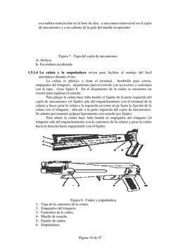 Página 10 de 47 
escotadura semicircular en la base de alza,  a una ranura transversal en el cajón 
de mecanismos y a un s