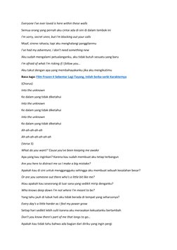 Everyone I've ever loved is here within these walls 
Semua orang yang pernah aku cintai ada di sini di dalam tembok ini 
I'm