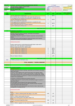 16-085-BOQ: Architectural
 JAS 04/30/2019
SAHARA PETROCHEMICALS
4/7
PROJECT:
MOSQUE - SAHARA HOUSING NEIGHBORHOOD CENTER
Al