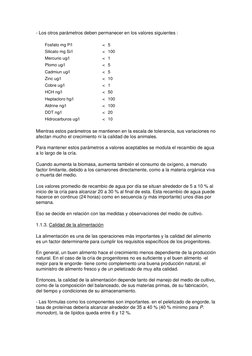 - Los otros parámetros deben permanecer en los valores siguientes : 
Fosfato mg P/l 
< 5 
Silicato mg Si/l 
< 100 
Mercurio u