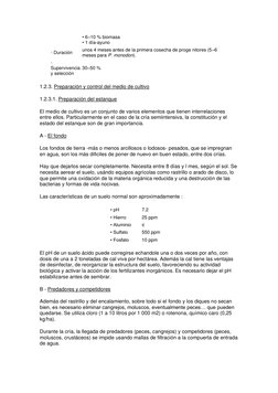 • 6–10 % biomasa 
• 1 día-ayuno 
- Duración 
unos 4 meses antes de la primera cosecha de proge nitores (5–6 
meses para P. mo