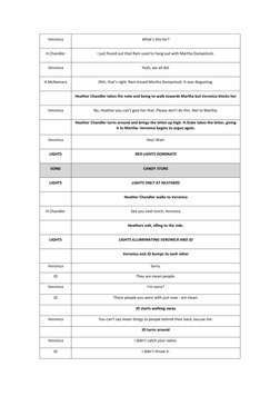 Veronica 
What’s this for? 
H.Chandler 
I just found out that Ram used to hang out with Martha Dumpstock. 
Veronica 
Yeah, we