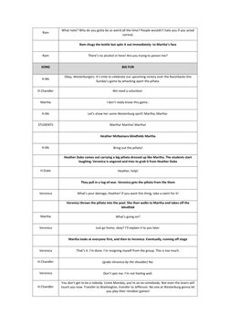 Ram 
What note? Why do you gotta be so weird all the time? People wouldn’t hate you if you acted 
normal. 
 
Ram chugs the bo