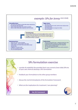 5 P's Risk Formulation 5Ps Framework in Mental Health Formulation | PDF | Psychotherapy ...