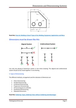 Unidirectional Line Types of Dimensioning in Engineering Drawings | PDF | Dimension | Drawing