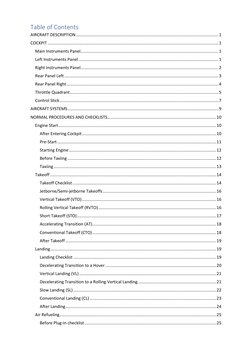 Table of Contents 
AIRCRAFT DESCRIPTION .....................................................................................