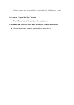 Guidelines for Writing MC Questions | PDF | Multiple Choice | Question
