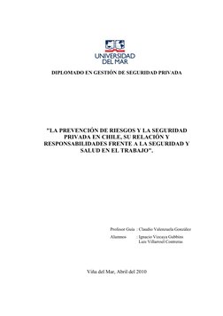Seguridad Privada y Prevención de Riesgos en Chile | PDF | Seguridad ...