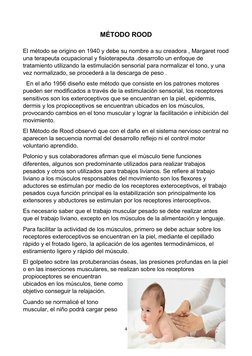 Rood Rood Técnicas del Método Rood en Fisioterapia | PDF | Músculo | Contracción ...