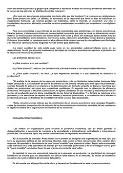 entre las diversas personas y grupos que componen la sociedad. Analiza los costes y beneficios derivados de 
la mejora de los