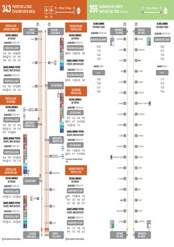 343
PUERTO DE LA CRUZ 
ESTACIÓN COSTA ADEJE
06:20
08:00
09:00
10:30
11:25
14:30
15:25
17:00
18:00
18:50
21:20
08:25
09:10
10: