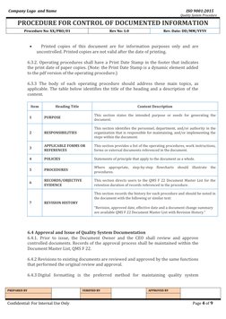 Document Control Procedure ISO 9001:2015 | PDF | Iso 9000 | Quality ...