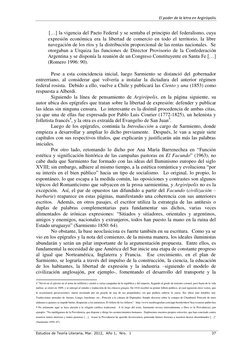 El poder de la letra en Argirópolis 
Estudios de Teoría Literaria, Mar. 2012,  Año 1,  Nro.  1 
37 
 
          […] la vigenc