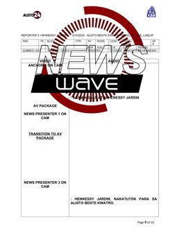 NSPC TV News Script Example | PDF | Television News | Broadcast Journalism
