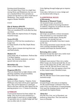 forming mixed formations.
You can depict these Units in a single base 
mixing Horse and Musketeers, but you can 
use a standa