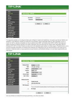 Y la siguiente pantalla ya nos pregunta datos para configurar nuestra red inalámbrica, los ajustes que trae por defecto son