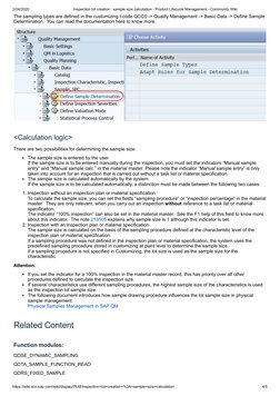 3/24/2020
Inspection lot creation : sample size calculation - Product Lifecycle Management - Community Wiki
https://wiki.scn.