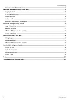 TopSolid'Wood Base 
iv 
 
 
Missler Software 
Supplement: adding attaching screws .......................................