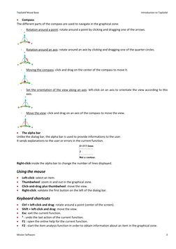 TopSolid'Wood Base 
 
Introduction to TopSolid 
Missler Software 
 
 
3 
• 
Compass 
The different parts of the compass are u